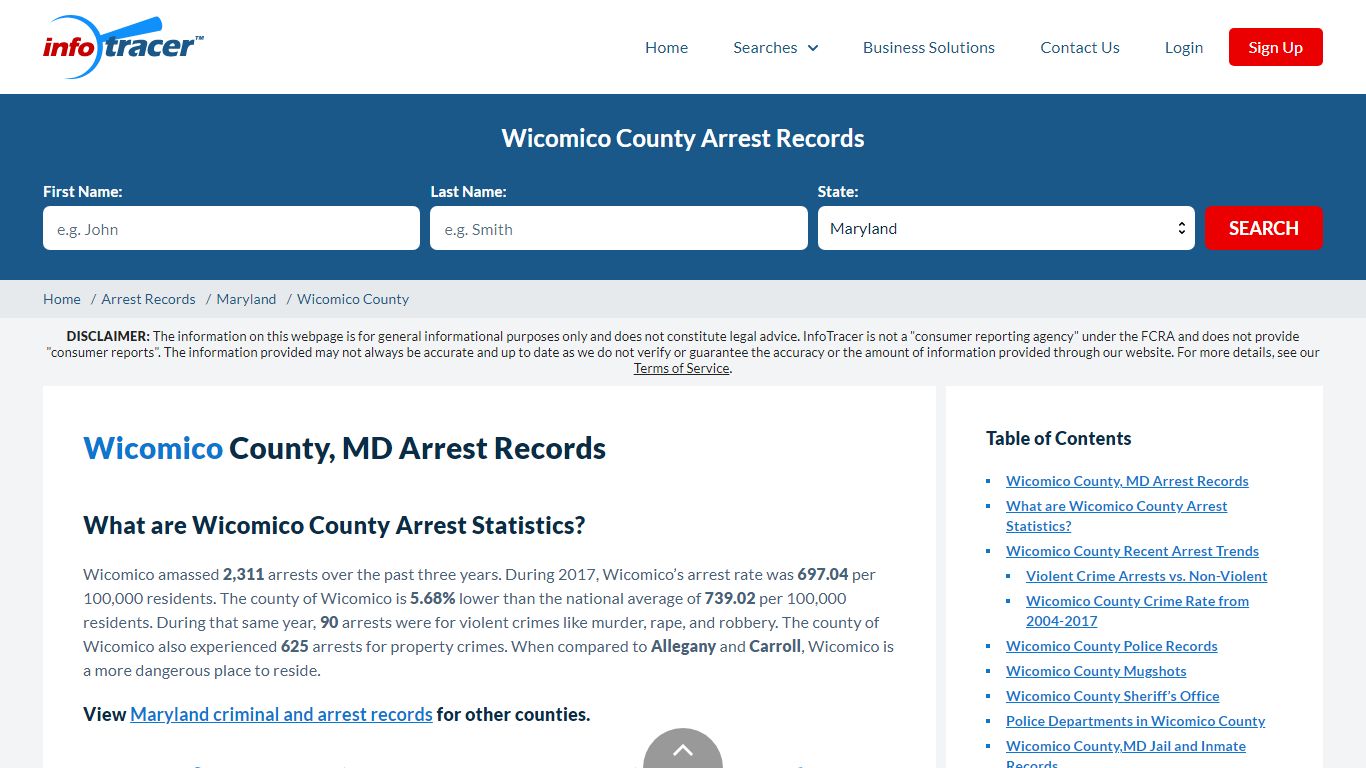 Wicomico County, MD Arrests, Mugshots & Jail Records - InfoTracer