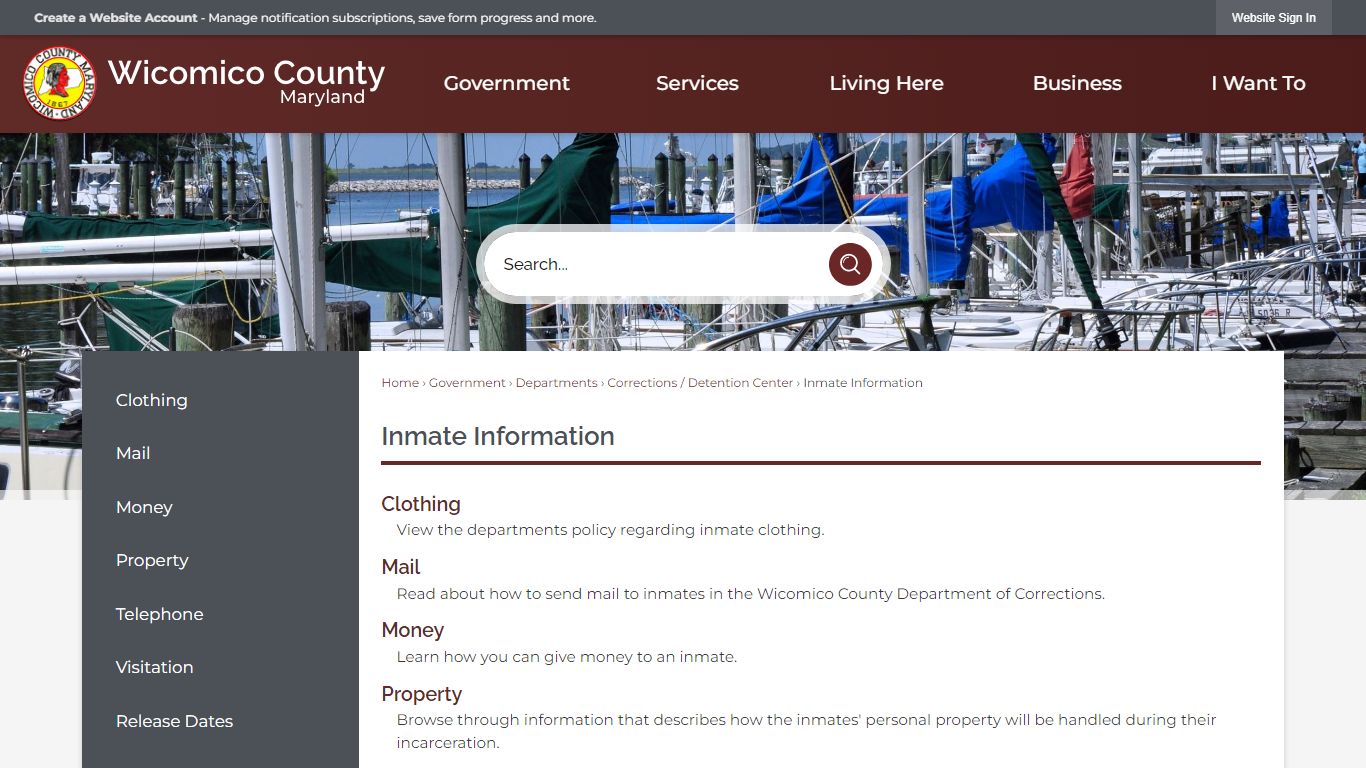 Inmate Information | Wicomico County, MD - Official Website