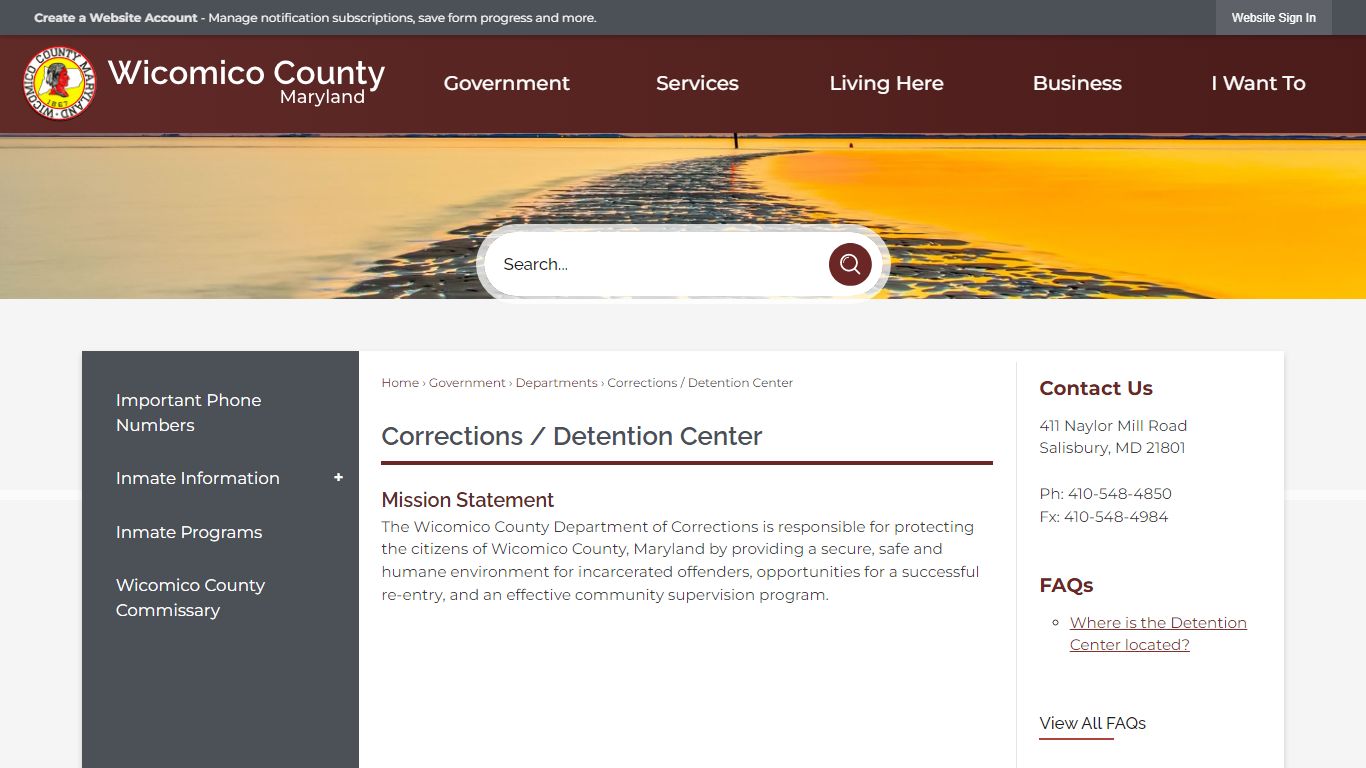 Corrections / Detention Center - Wicomico County, MD